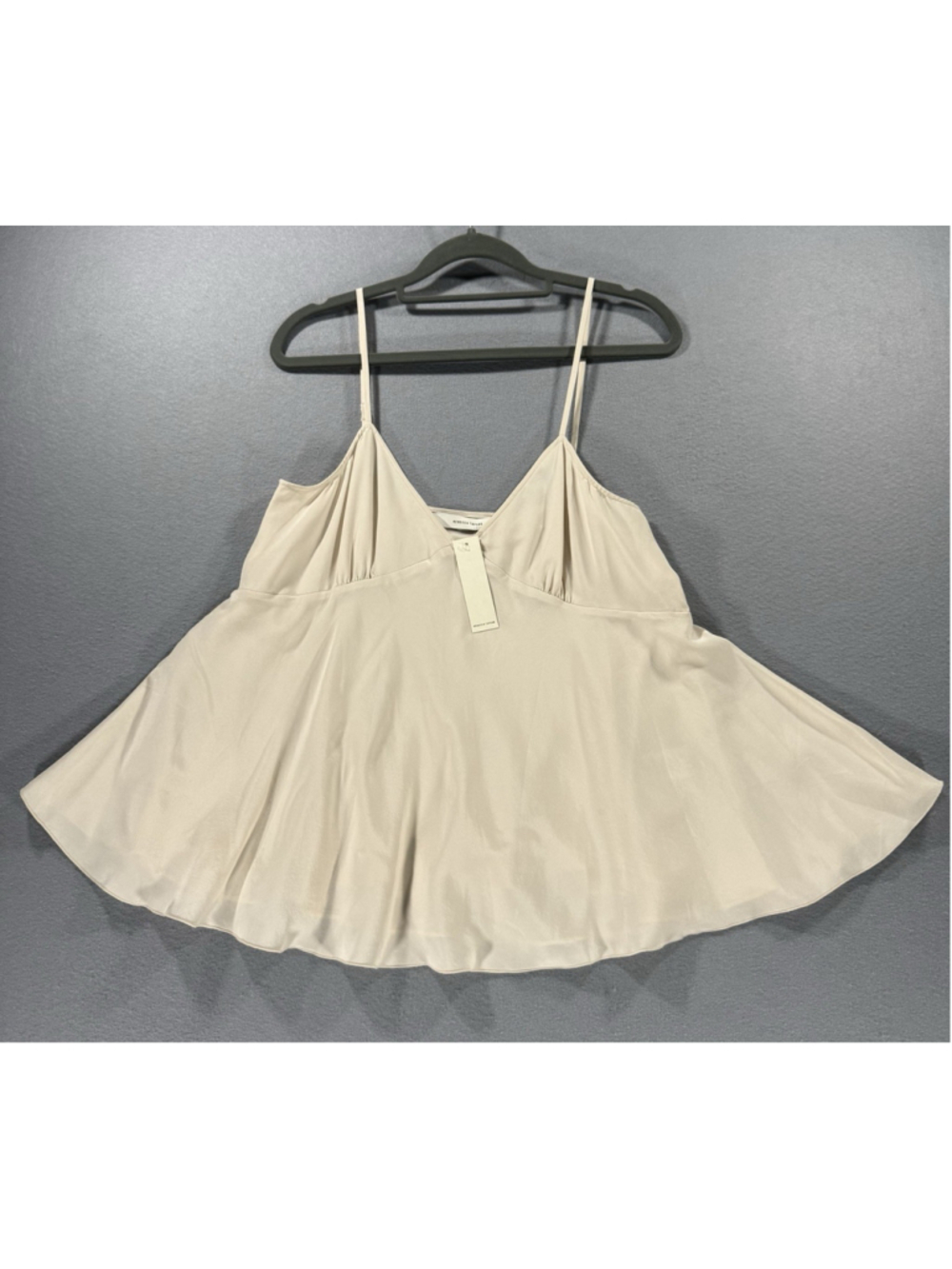 NWT Rebecca Taylor Silk Cami Top Beige Flowy Camisole Sz 4 Style 622052T582 READ